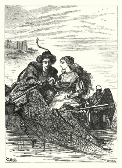 Ren Nehrinde Bir Gündüz Rüyası (gravür) by Thomas Morten