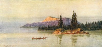 Cariboo Adası, Thunder Bay (renkli lito) by Thomas Mower Martin