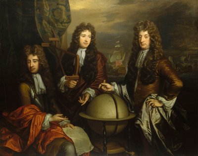 John Benbow (1653-1702), Sir Ralph Delavalle (1645-1707 civarı) ve Thomas Phillips (1635-1693 civarı) by Thomas Murray