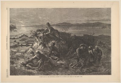 Güneybatıda Bir Gece İzci - Bir Karakolun Sürprizi ve Asi Araştırması ..., 4 Nisan 1863. by Thomas Nast