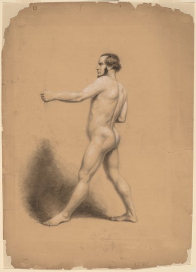 okçu, çıplak çalışma by Thomas Nast