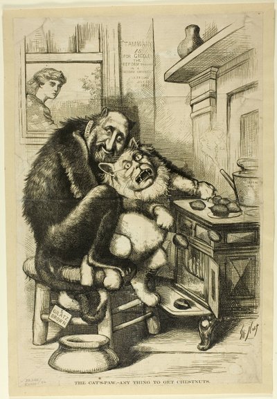 Kedi Patisi, Kestane Almak İçin Her Şey by Thomas Nast