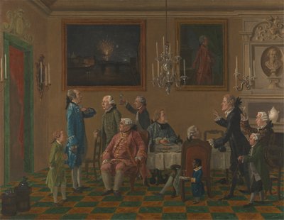 İngiliz Beyefendiler, Sir Horace Mann'ın Floransa'daki Evinde by Thomas Patch