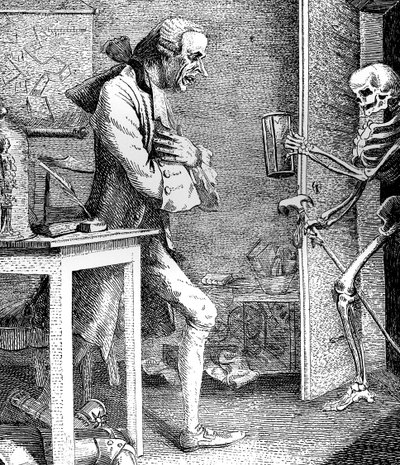 Sterne ve Ölüm. 1768. by Thomas Patch