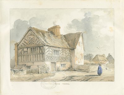 Acton Trussell Old House: suluboya resim by Thomas Peploe Wood