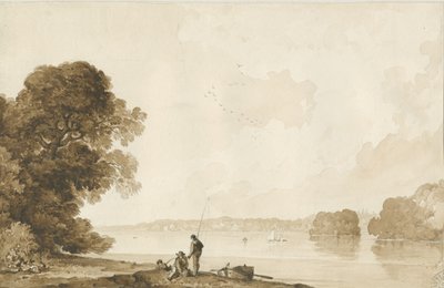 Chillington Park - Havuz: sepya çizimi, nd [1837-1838] (çizim) by Thomas Peploe Wood