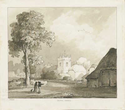 Colton Kilisesi: sepya çizimi by Thomas Peploe Wood