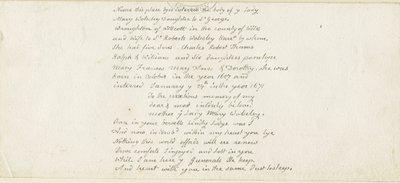Colwich - Wolseley Anıtı yazıtı: kalem, nd [1839] (El Yazması) by Thomas Peploe Wood