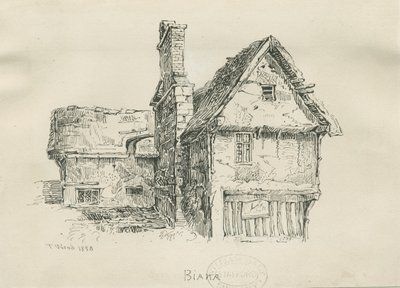 Eccleshall - Biana Hall: kalem ve mürekkeple çizim, 1833 by Thomas Peploe Wood