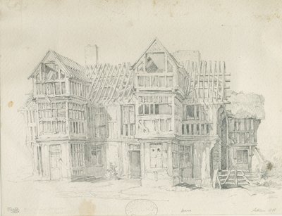 Eccleshall - Biana Salonu: karakalem, 1835 by Thomas Peploe Wood