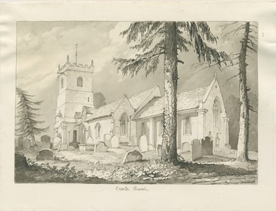 Enville Kilisesi: sepya çizimi, 1837 by Thomas Peploe Wood