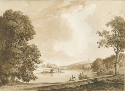 Hanford Kilisesi: sepya yıkama çizimi, nd [19. yüzyıl] (çizim) by Thomas Peploe Wood