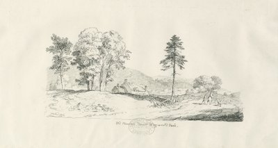 Haywood Park - Old Manor House: kalem ve mürekkeple çizim by Thomas Peploe Wood