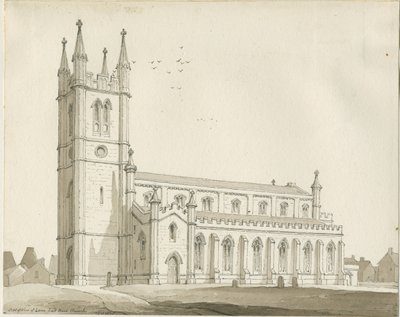 Lane End - Yeni Kilise: sepya çizimi by Thomas Peploe Wood