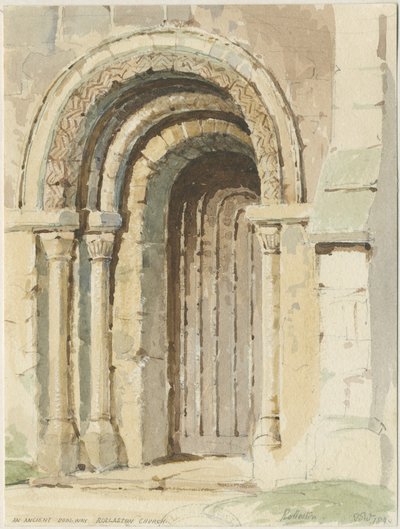 Rolleston Kilisesi: sulu boya, 184[4] by Thomas Peploe Wood