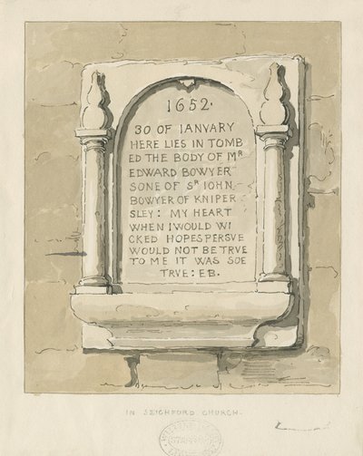 Seighford Kilisesi - Edward Bowyer