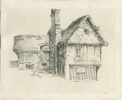 Standon Hall: kalem ve mürekkeple çizim ve [?19. yüzyılın ortaları] (çizim) by Thomas Peploe Wood