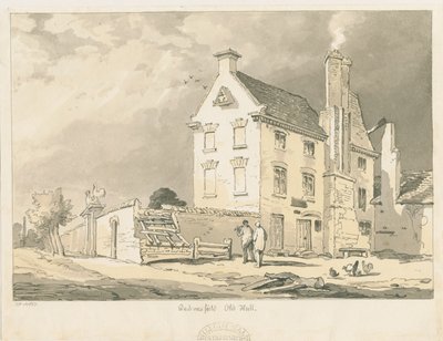 Wednesfield - "Eski Salon": sepya, kalem ve renk tonu çizimi, 1837 by Thomas Peploe Wood