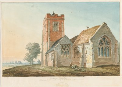 Wychnor Kilisesi: sulu boya by Thomas Peploe Wood