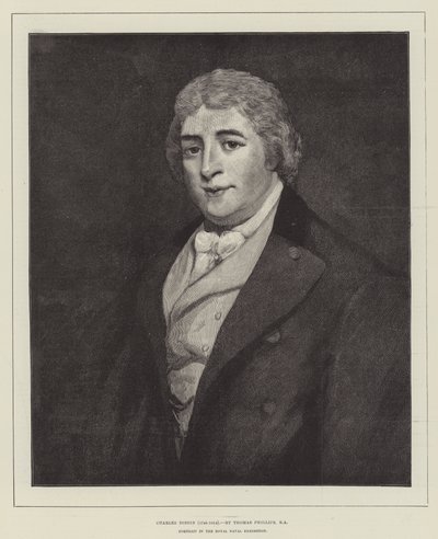 Charles Dibdin (1745-1814), Kraliyet Donanması Sergisinde Portre by Thomas Phillips