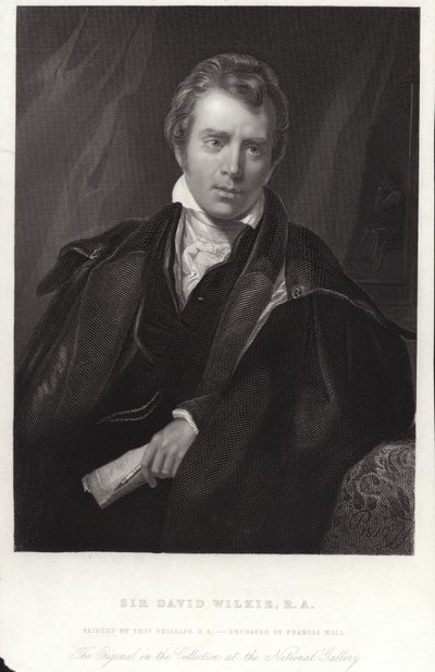 Sir David Wilkie, İskoç ressam. Francis Holl tarafından gravür by Thomas Phillips