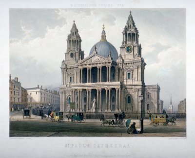 St Paul Katedrali, Londra Şehri, 1851 by Thomas Picken