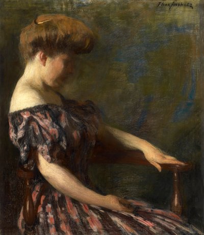 Çiçekli Bir Elbise, 1906. by Thomas Pollock Anshutz
