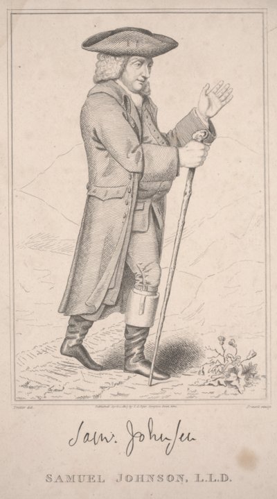 Samuel Johnson, 1773'teki Highland turunda by Thomas Priscott