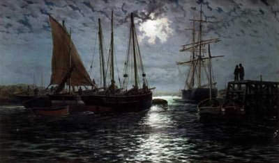 Mehtaplı Liman (tuval üzerine yağlı boya) by Thomas Rose Miles
