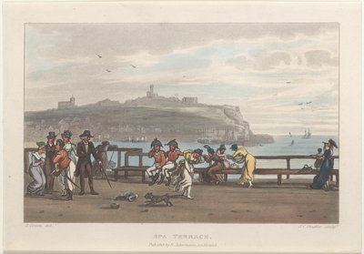 Spa Terrace, Poetical Sketches of Scarborough, 1813., 1813. Yaratıcılar: Thomas Rowlandson, Joseph Constantine Stadler, J. Bluck. by Thomas Rowlandson, Joseph Constantine Stadler, J. Bluck