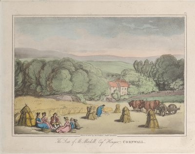 M. Mitchell Esq. Hengar, Cornwall, Sketches from Nature, 1822., 1822. Yaratıcılar: Thomas Rowlandson, Joseph Constantine Stadler. by ThomasThomas Rowlandson, Joseph Constantine Stadler Thomas Rowlandson, Joseph Constantine Stadler