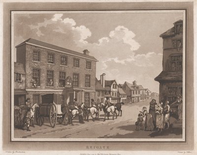 Reigate An Excursion to Brighthelmstone, 1 Haziran 1790., 1 Haziran 1790. Yaratıcılar: Thomas Rowlandson, Samuel Alken. by Thomas Rowlandson, Samuel Alken
