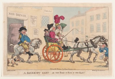 İflas Arabası veya Doğuda Yıkım Yolu!, 5 Kasım 1799., 5 Kasım 1799. by Thomas Rowlandson