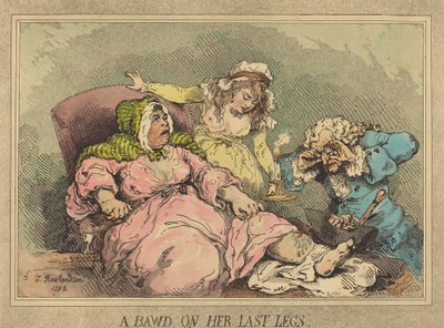 Son Bacaklarında Bir Fahişe by Thomas Rowlandson