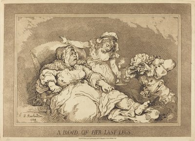 Son Bacaklarında Bir Fahişe by Thomas Rowlandson