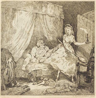 Bir Yatak Isıtıcı by Thomas Rowlandson