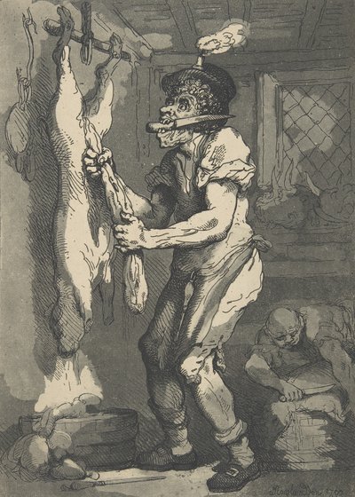 Bir Kasap, 1 Ocak 1790., 1 Ocak 1790. by Thomas Rowlandson