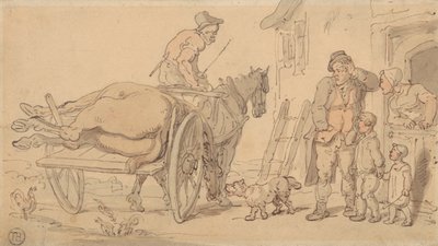 Knacker's Cart'taki Ölü At by Thomas Rowlandson