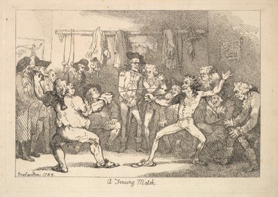Bir Eskrim Maçı, 1788. by Thomas Rowlandson