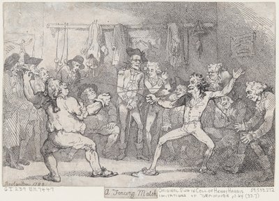 Bir Eskrim Maçı, 29 Aralık 1788., 29 Aralık 1788. by Thomas Rowlandson