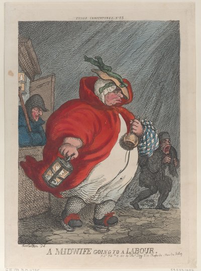 Çalışmaya Giden Bir Ebe, 12 Şubat 1811., 12 Şubat 1811. by Thomas Rowlandson