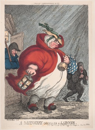 Çalışmaya Giden Bir Ebe, 12 Şubat 1811., 12 Şubat 1811. by Thomas Rowlandson