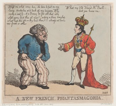 Yeni Bir Fransız Phantasmagoria, 1803., 1803. by Thomas Rowlandson