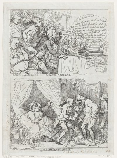 Yeni Bir Konuşmacı ve Düğün Gecesi, 7 Şubat 1789., 7 Şubat 1789. by Thomas Rowlandson