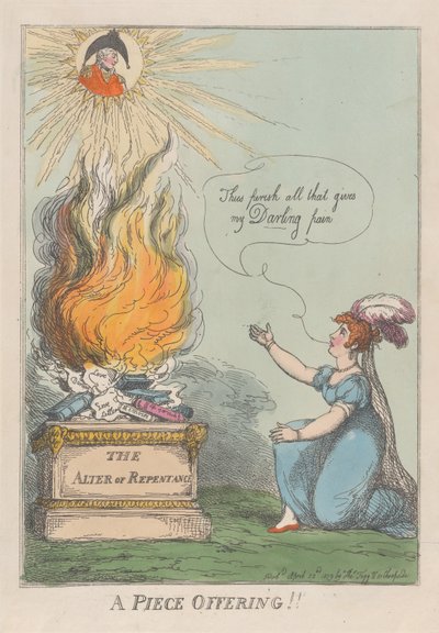 Bir Parça Teklifi!! Anılar, Hayat, Mektuplar &c. M. A. Clarke, 22 Nisan 1809., 22 Nisan 1809. by Thomas Rowlandson