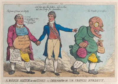 Sör Francis Burdett, 1810., 1810 tarafından Reddedilen Zamanın Kaba Bir Kroki. by Thomas Rowlandson