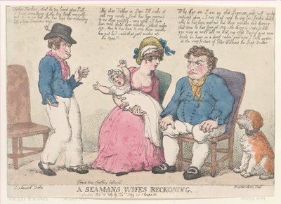 Bir Denizcinin Karısının Hesaplaşması, 15 Temmuz 1812., 15 Temmuz 1812. by Thomas Rowlandson