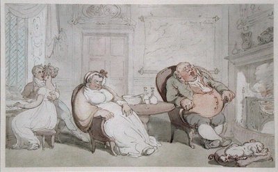 Çalıntı Öpücük (kağıt üzerine sulu boya) by Thomas Rowlandson