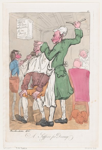 A Sufferer for Decency , 20 Haziran 1789., 20 Haziran 1789. by Thomas Rowlandson