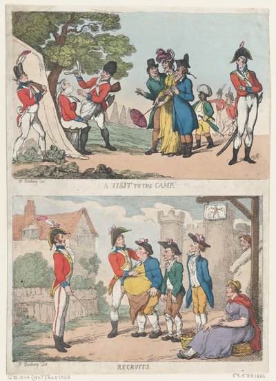 Kampa Bir Ziyaret ve Acemiler, 1811., 1811. by Thomas Rowlandson
